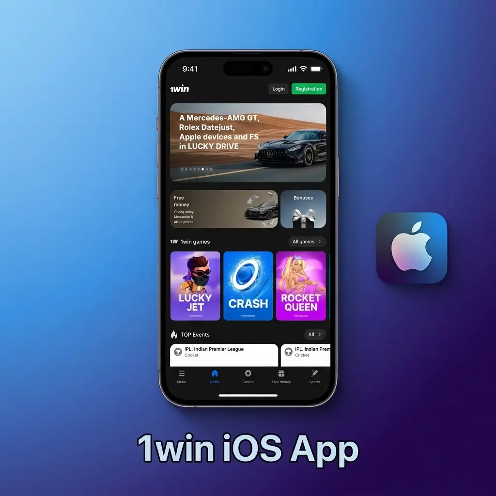 1win iOS app on iPhone and iPad showing sports betting and live casino features available on the App Store