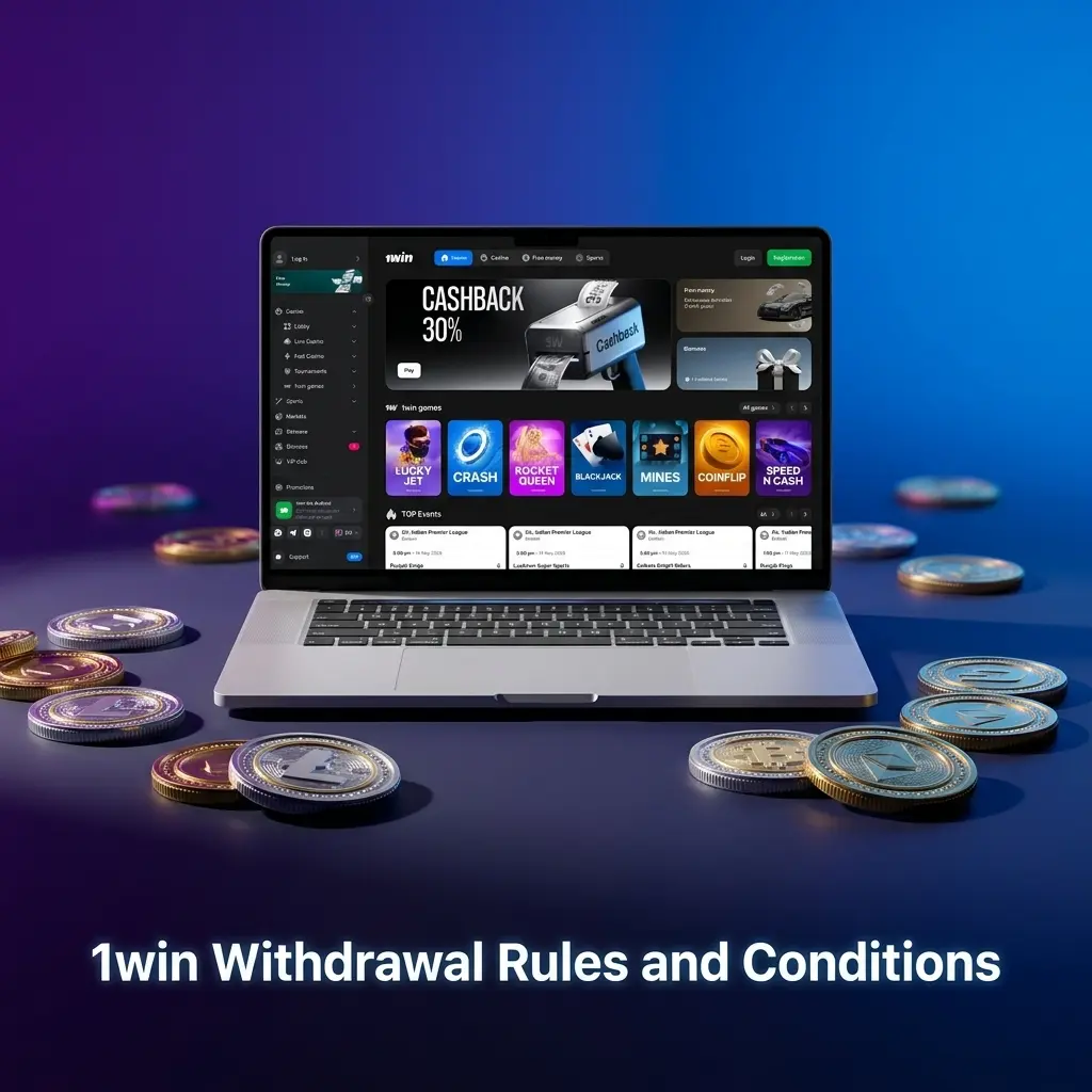 1win withdrawal rules covering KYC verification, wagering requirements, payment methods, and INR transaction limits