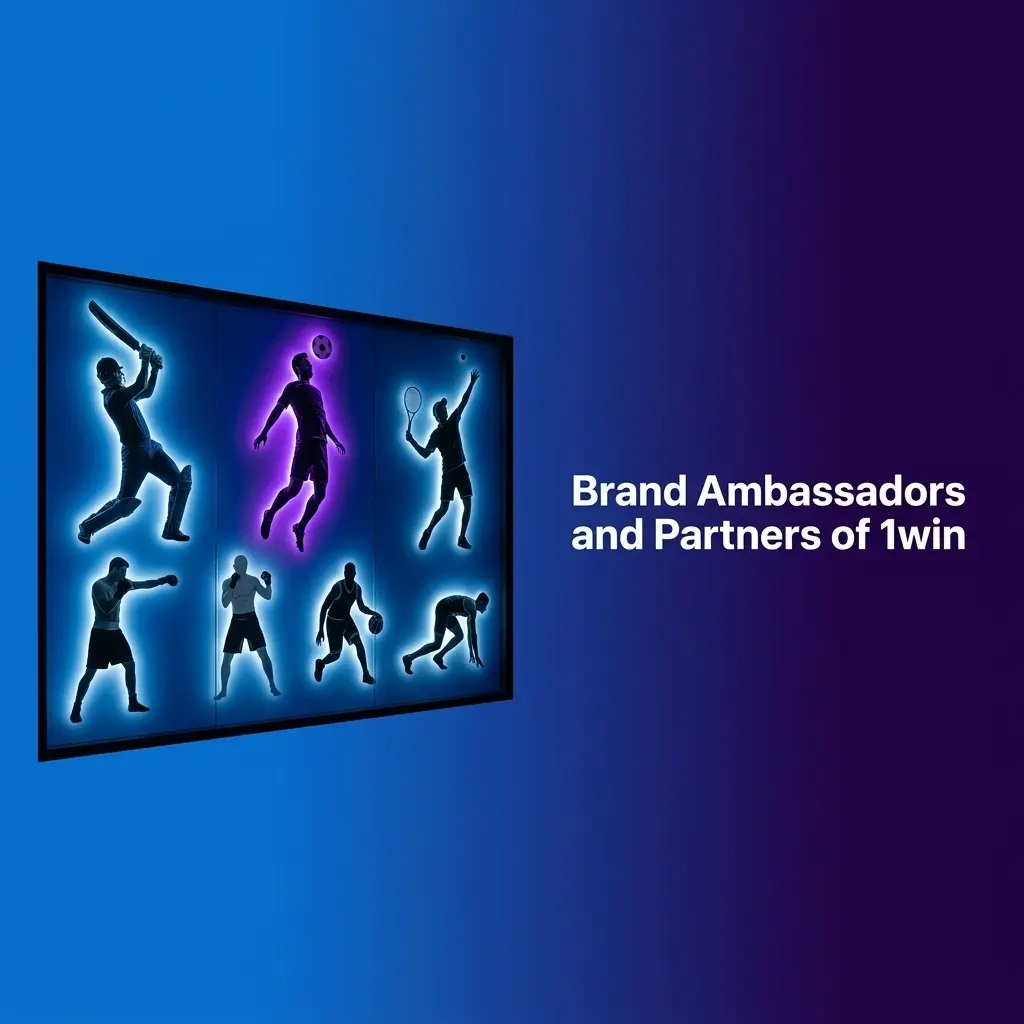 1win brand ambassadors including Hardik Pandya and Beatrice Gumulya representing cricket, tennis, and entertainment partnerships in India