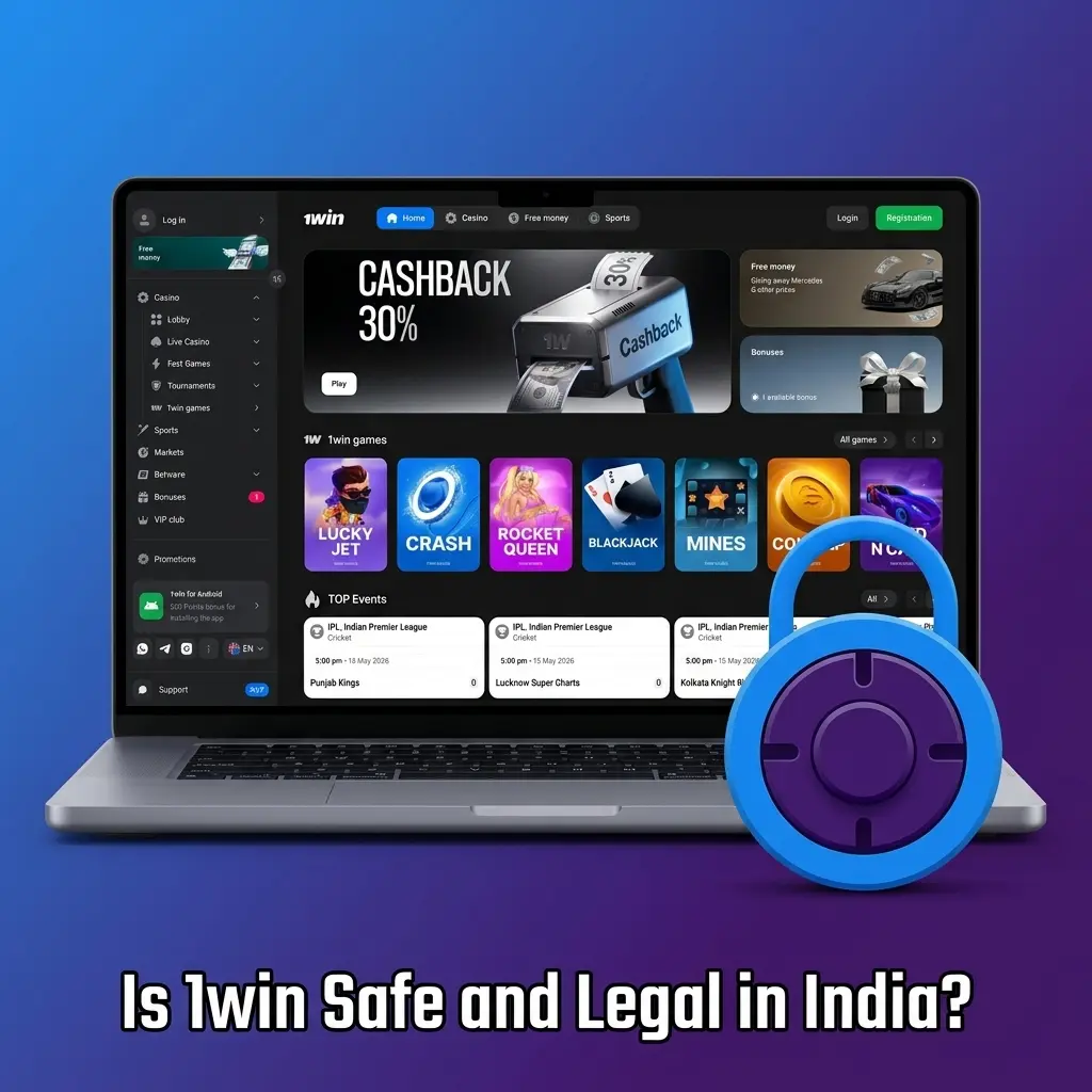 1win India safety features including Curaçao licence, SSL encryption, 2FA, KYC verification and responsible gaming tools